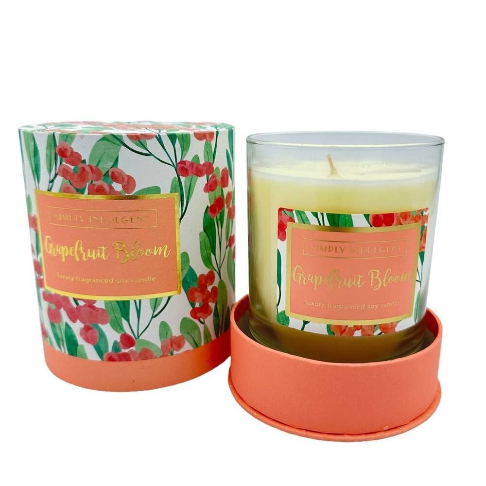 Simply‎ Indulgent Premier Candle Co. Grapefruit Blossom Soy Candle 10 oz NEW